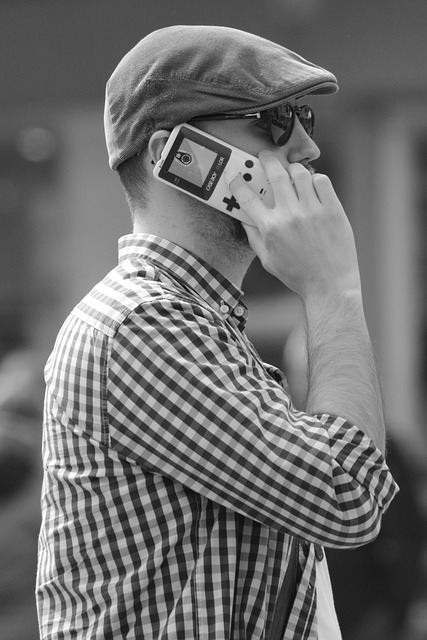 Person using a mobile phone