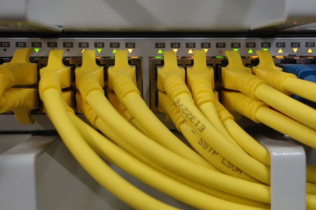 Network switch with Ethernet cables