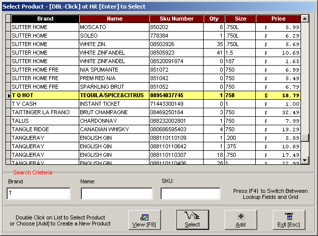 WineSoft product search